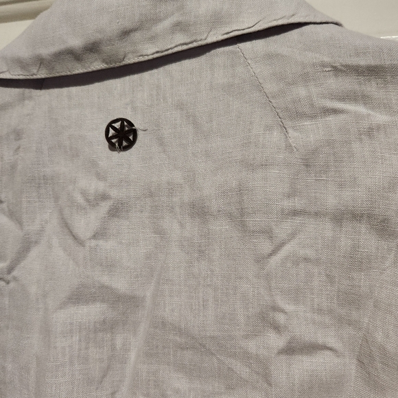 MES SOEURS ET MOI 100% Linen Button Long Sleeve Jacket Lagenlook Minimalist - Picture 5 of 7